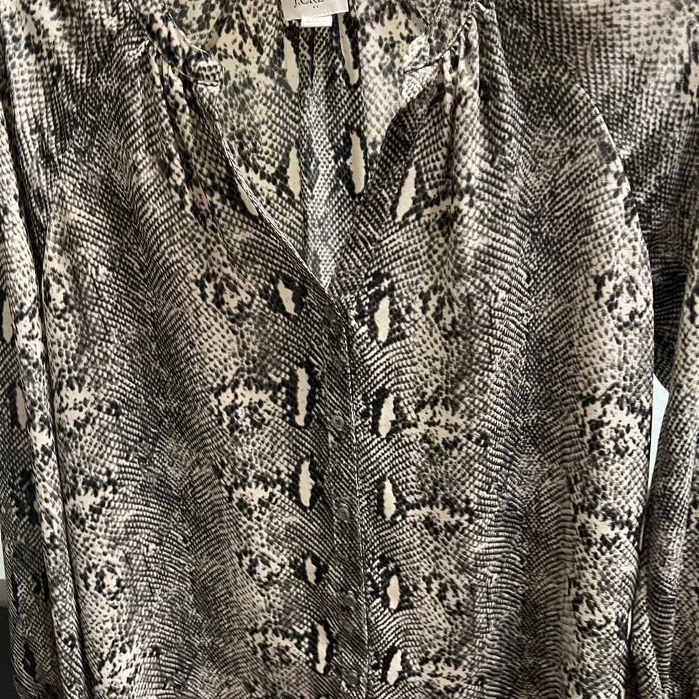 J. Crew Black and White Patterned Blouse #134